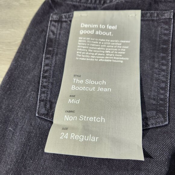Everlane The Slouch Bootcut Mid Rise Jean New With Tags Women's Size 24 - Picture 12 of 14